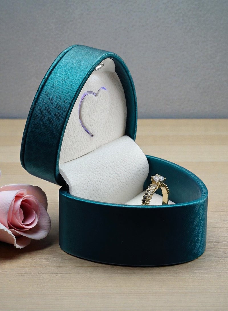 Al Seraj Luxury LED Heart Shaped Ring Box | Premium Rexine Exterior with Soft Velvet Interior | Engagement Proposal Jewelry Ring Box | Elegant Jewellery Gift Box for Wedding & Special Occasions - Image 3